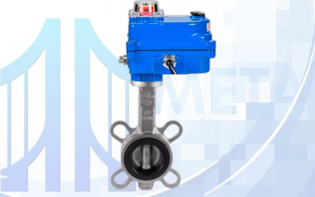 Дисковый поворотный затвор DN50 PN16 с электропр. QT-N-003EM-O1-220VAC-У1 blue 220В вес-3,4