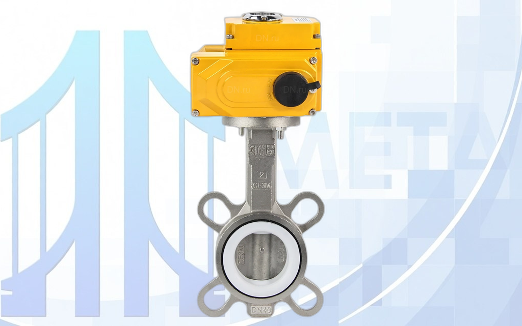 316l-316l-ptfe-qt-big Дисковый поворотный затвор DN40 PN16 с электропр. QT N 005EM B1 220VAC У1 DAR вес товара 5,6