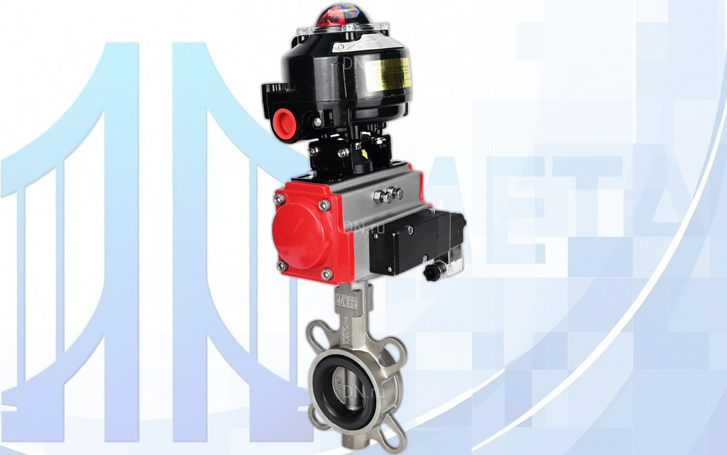 Дисковый поворотный затвор DN250 PN16 с п/п PA-DA-140 2-го действия, пневмораспр. 4М310-08 220В NAMUR, БКВ APL-510N EX вес-32,32