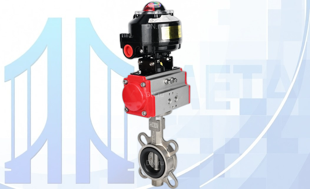 Дисковый поворотный затвор DN250 PN16 с п/п PA-SA-210 с возр. пружинами, с БКВ APL-510N EX вес-74,1