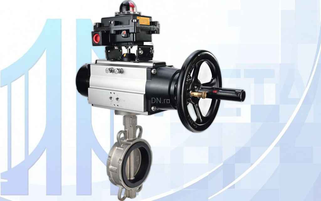 316l-316l-viton-pa-da-105-1-apl-410n-ex-001 Дисковый поворотный затвор Ду150 Ру16 с п/п PA-DA-105-1 и БКВ APL-410N EX вес-16,7