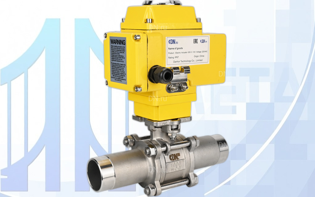 bv3131p-3pc-fp-w-iso-h-long-qt-n-em-b1-220vac-u1-dar-gander-dn-1 Кран шаровой BV3131P(3pc)-FP-W-ISO-H LONG Ду15 Ру63, полнопроходной, трехсоставной, с электроприводом четвертьоборотным QT-N-005EM-B1-220VAC-У1-DAR gander