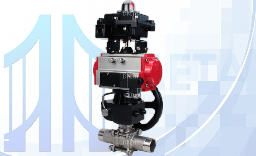 Кран шаровой BV3131P(3pc)-FP-W-ISO-H LONG Ду50 Ру40 полнопроход., под приварку, с PA-DA-083, 4М310-08 220В NAMUR, MON2-450-T28-ISO и БКВ APL-410N EX