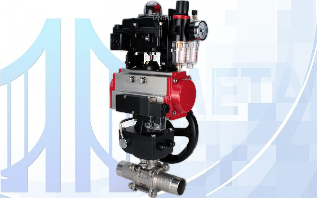 Кран шаровой BV3131P(3pc)-FP-W-ISO-H LONG Ду100 Ру16 полнопроход., пн.привод PA-DA-105, 4М310-08 220В NAMUR, ручной дублер MON3-700-T38-ISO, БКВ APL-410N EX и БПВ AFC2000