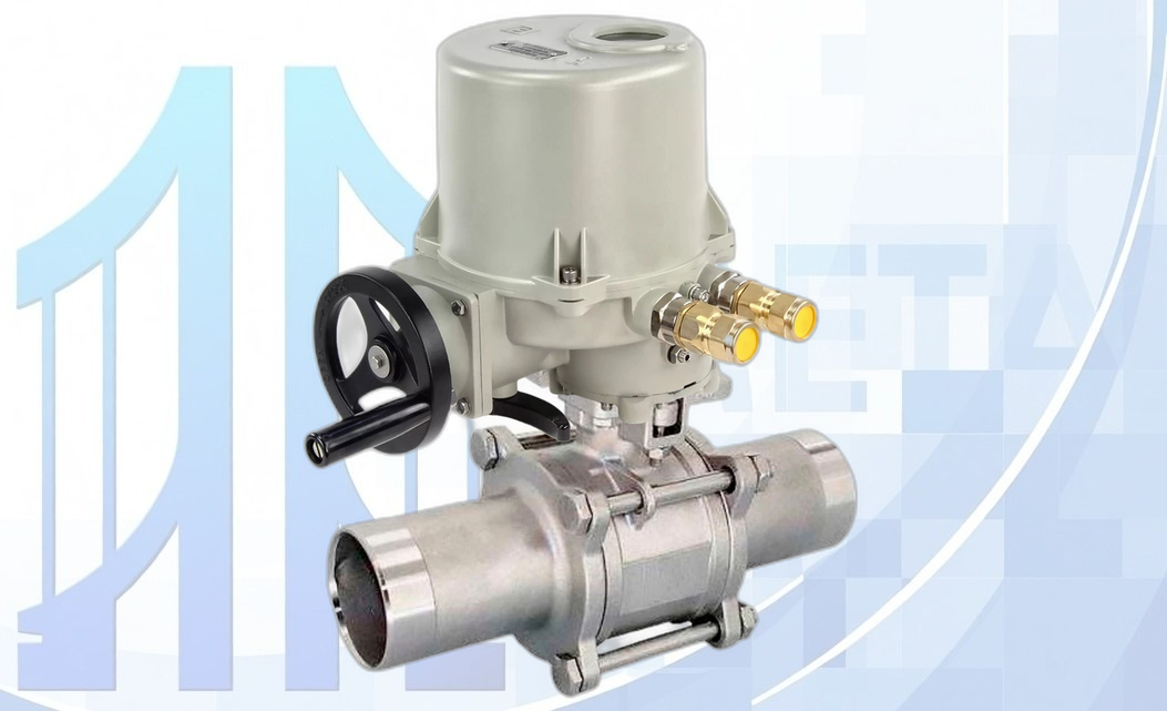 Кран шаровой BV3131P(3pc)-FP-W-ISO-H LONG Ду100 Ру16 полнопроходной, PTFE, под приварку, с 1/4-оборотным электроприводом ГЗ-ОФВ-200/14М 380В