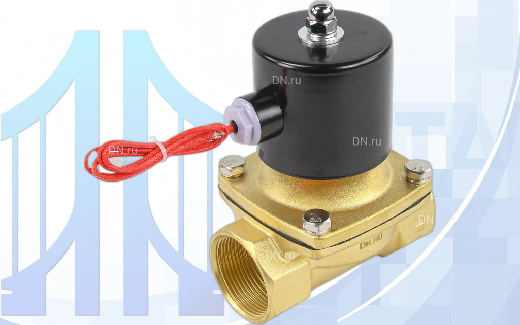 dn40-klapan_elektromagnitnyj_solenoidnyj_dn_ru_vs2w_100e_nc-2 Клапан электромагнитный VS100-ET-NC-220VAC 1 1/2 Ду40 Ру10, соленоидный двухходовой, уплотнение - EPDM, прямого действия, катушка - 220В