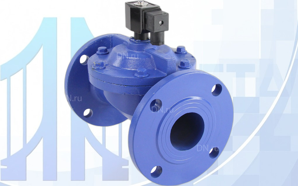 electrom_klapan_dn_ru_dvuhhod_vsf-602n-pu-nc_nbr_220v_nz_dn65-4 Клапан электромагнитный VS610-VF-NC-220VAC Ду65 Ру10, соленоидный двухходовой, корпус - чугун, уплотнение - Viton, фланцевый, пилотный, катушка - 220В DAR