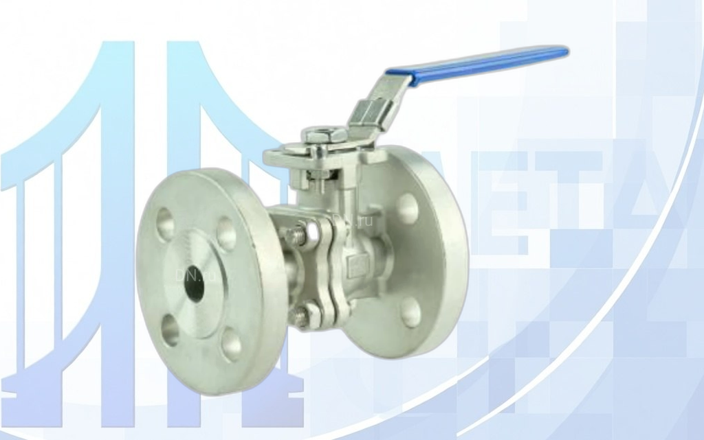 Кран шаровой BV3232P(2pc)-FP-F-ISO-H Ду100 Ру16 ZGY, PTFE, полнопроходной фланцевый с ISO-фланцем и рукояткой