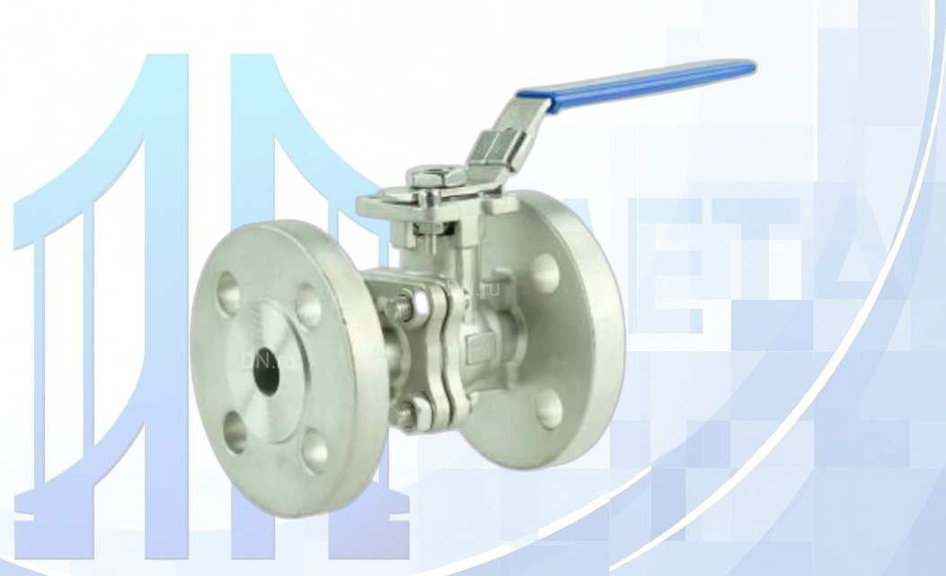 Кран шаровой BV3232P(2pc)-FP-F-ISO-H Ду100 Ру16 ZGY, PTFE, полнопроходной фланцевый с ISO-фланцем и рукояткой