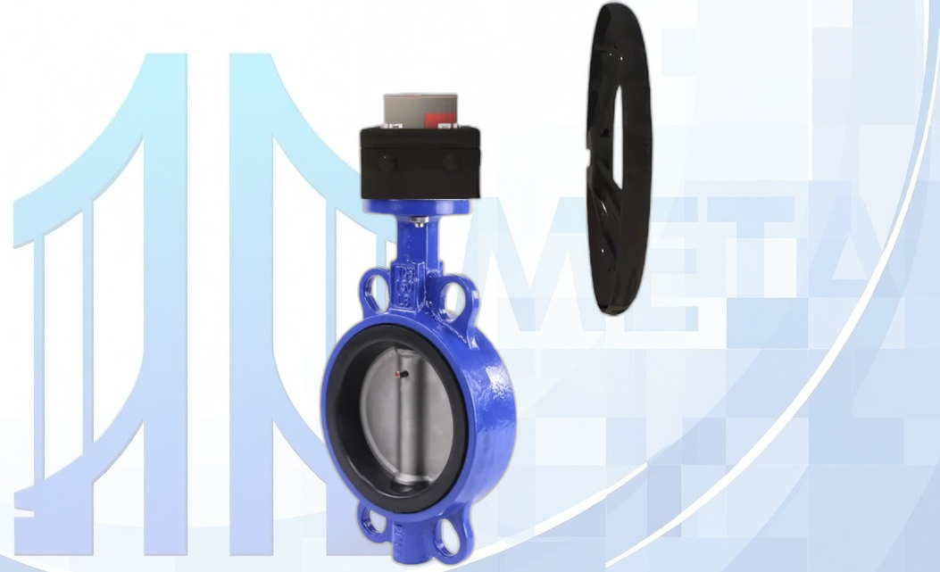 Дисковый поворотный затвор DN100 PN16 с редуктором HGB RQN1-180Z с индикатором положения вес-5,4