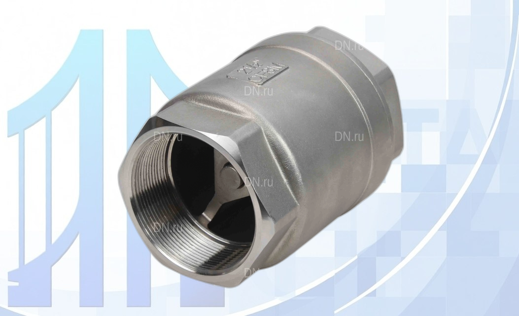 Клапан обратный 2 1/2 Ду65 Ру40, диск - нержавеющая сталь 316, уплотнение - PTFE