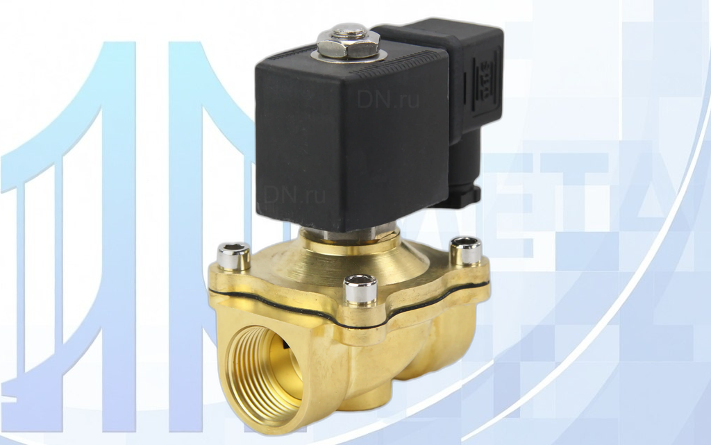 klapan_elekreomagnitnyj_solenoidnyj_dn_ru_latunnyj_dw31-2 Клапан электромагнитный соленоидный двухходовой-DW31 прямого действия Ду10 (3/8 дюйм), Ру10, уплотнение - NBR, резьба G, с катушкой S91A 220В