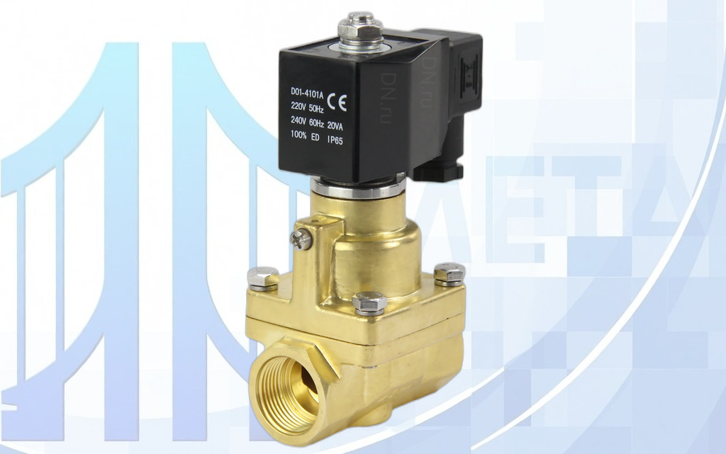 klapan_elekreomagnitnyj_solenoidnyj_sn_ru_dhp11-2 Клапан электромагнитный VS1000-PT-NC-220VAC 1 1/2 Ду40 Ру12 соленоидный двухходовой поршневой, пилотного действия, катушка - 220В AC