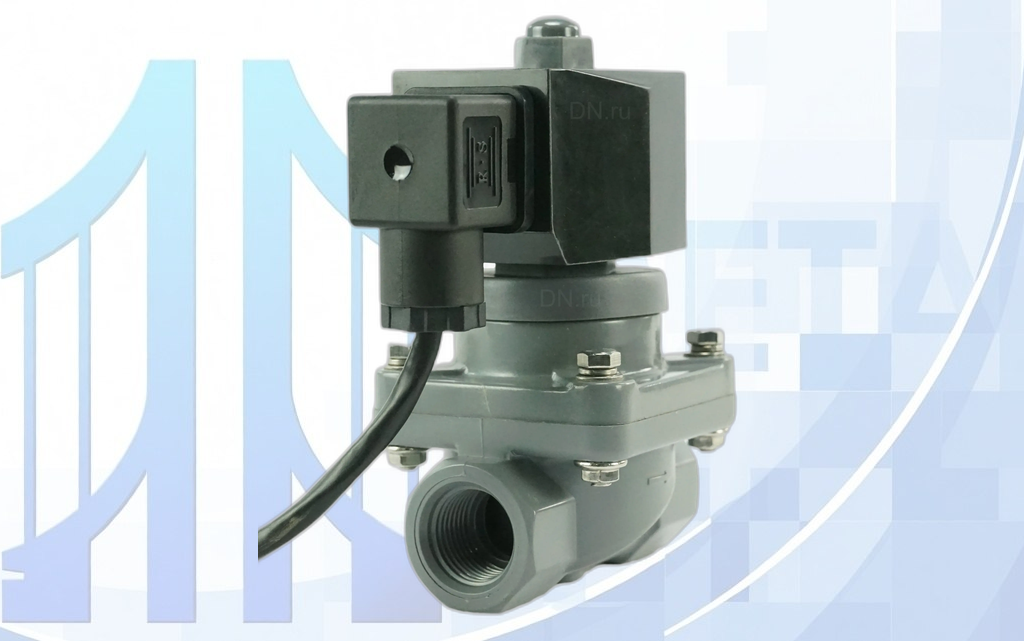 klapan_elektromagnitnyj_dn_ru_dhf_21_cp-6 Клапан электромагнитный соленоидный двухходовой-DHF21-CP Ду15 (1/2 дюйм) Ру6, уплотнение - VITON, резьба G, с катушкой 220В