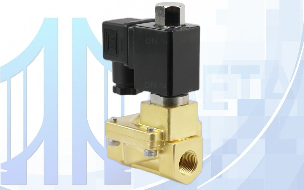klapan_elektromagnitnyj_solenoidnyj_pilotnogo_dejstviya_dn_ru_dhd31-4 Клапан электромагнитный соленоидный двухходовой-DHD31-NO пилотного действия Ду10-13 (3/8 дюйм), Ру13 резьба G, уплотнение - EPDM, с катушкой 0545A 220В