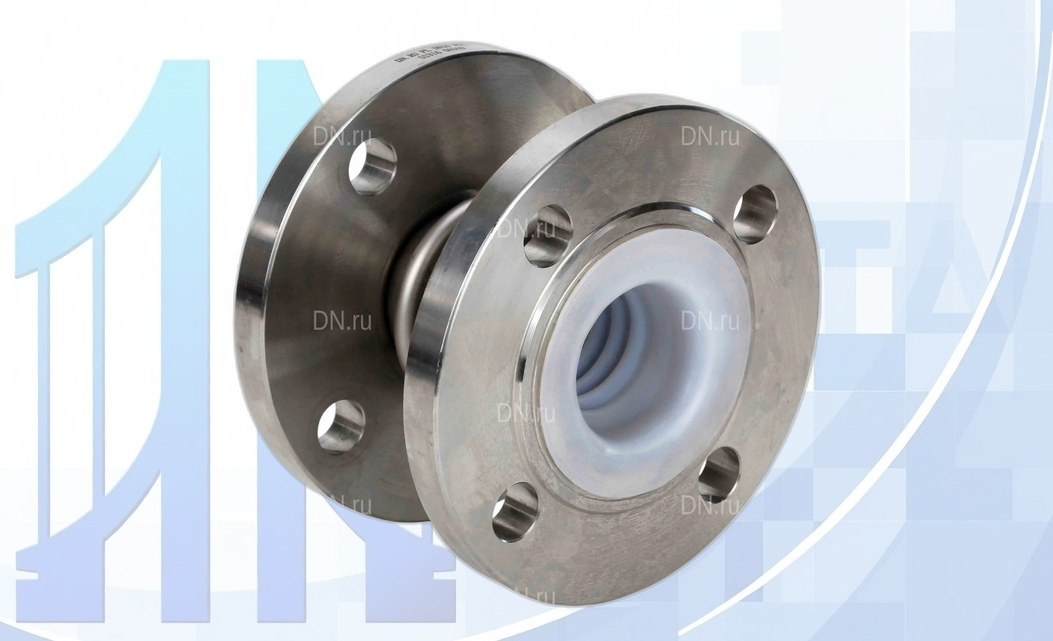 kompensator-silfonnyi-flantcevyi-dn-cb-3232p-f-pn16-30mm-dn50-1 Компенсатор сильфонный осевой CB-3232P-F Ду50 Ру16, уплотнение - PTFE, футерованный, осевой ход 30 мм