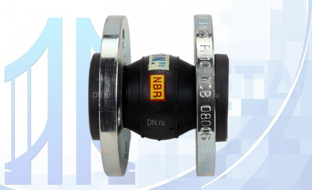 Компенсатор резиновый CR-N34-F Ду25 Ру10/16 NBR