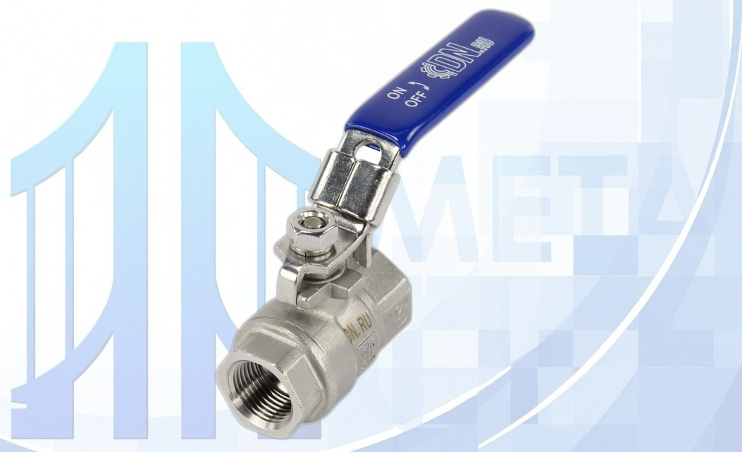 Кран шаровой BV3232P(2pc)-FP-T-H Ду10 Ру140 полнопроходной двухходовой, PTFE, ручка-рычаг
