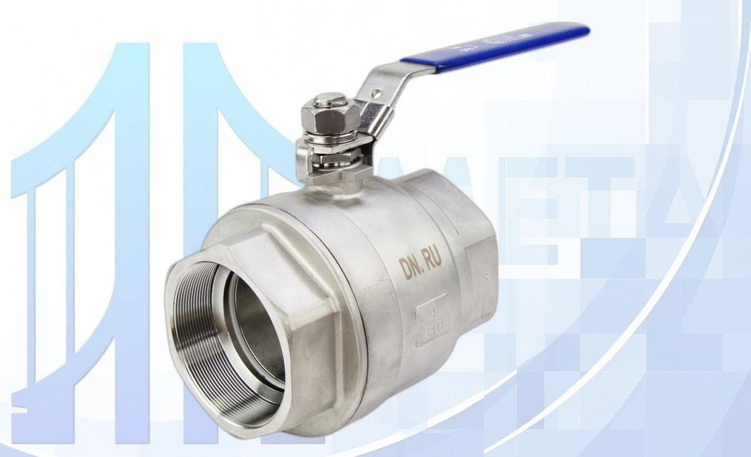 Кран шаровой BV3232P(2pс)-FP-T-H Ду100 Ру40 полнопроходной двухходовой, PTFE, ручка-рычаг