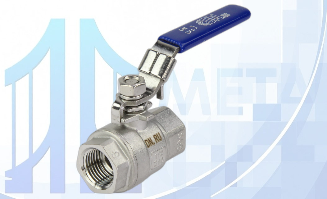 Кран шаровой BV3232P(2pc)-FP-T-H Ду15 Ру140 полнопроходной двухходовой, PTFE, ручка-рычаг