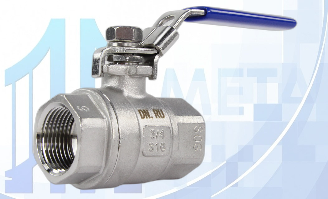 Кран шаровой BV3232P(2pc)-FP-T-H Ду20 Ру140 полнопроходной двухходовой, PTFE, ручка-рычаг