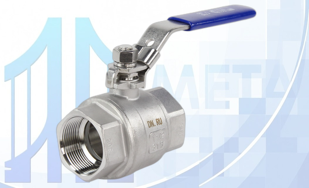 Кран шаровой BV3232P(2pc)-FP-T-H Ду40 Ру140 полнопроходной двухходовой, PTFE, ручка-рычаг