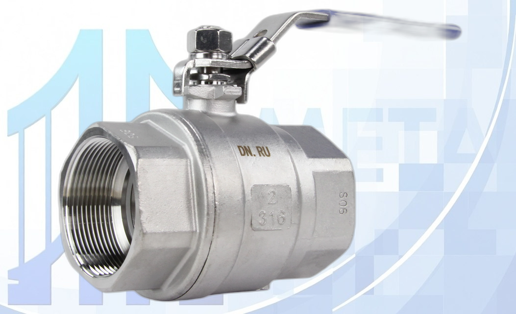 Кран шаровой BV3232P(2pc)-FP-T-H Ду50 Ру140 полнопроходной двухходовой, PTFE, ручка-рычаг