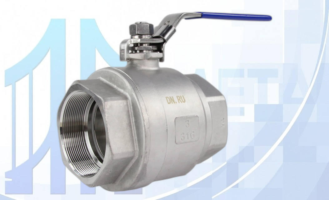 Кран шаровой BV3232P(2pс)-FP-T-H Ду80 Ру40 полнопроходной двухходовой, PTFE, ручка-рычаг