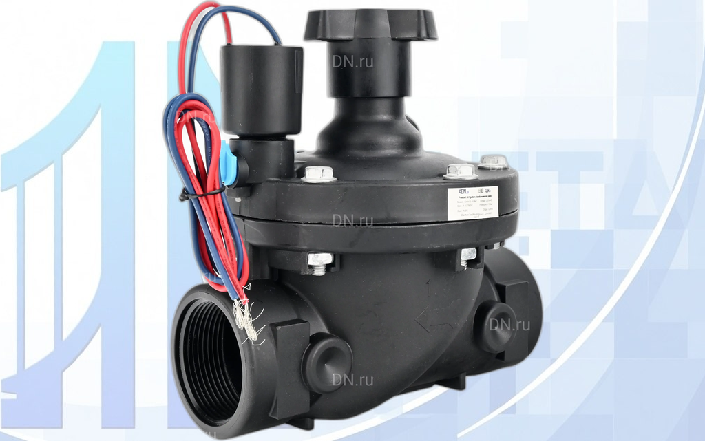 vs1141-nt-nc-24vdc-dn-1 Клапан электромагнитный VS1141-NT-NC-24VDC 1 1/2 Ду40 Ру10 соленоидный двухходовой пилотного действия, уплотнение - NBR, катушка 24В DC