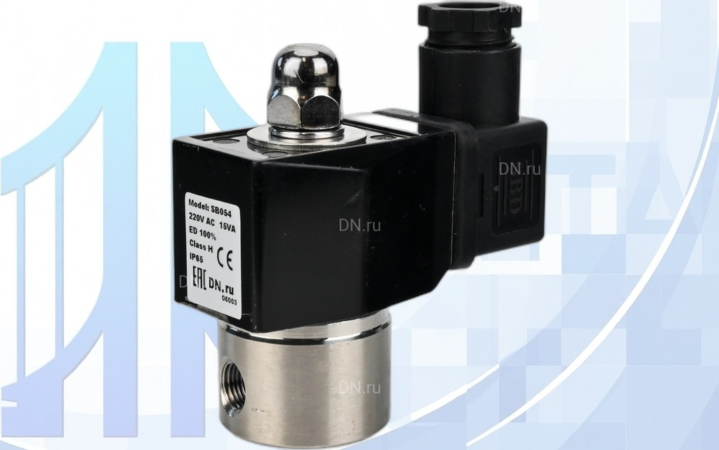 vs2w-301e-nc-epdm-220v-dn6-dn-1 Клапан электромагнитный VS331-ET-NC-220VAC 1/4 Ду8 Ру10, соленоидный двухходовой, уплотнение - EPDM, прямого действия, катушка - 220В