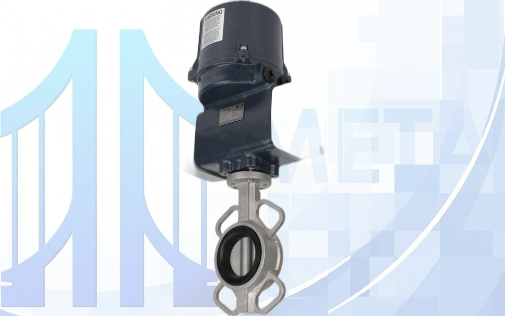 wbv3131e-2w-fb-h-qtsa-n-em-o0-220vac-001 Дисковый поворотный затвор DN100 PN16 с электропр. четвертьоборотным QTSA-N-014EM-O0-220VAC с пружинным возвратом вес-22,3