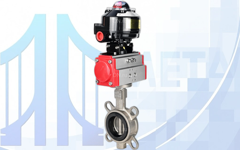 Дисковый поворотный затвор Ду100 PN16 с п/п PA-DA-083 и БКВ APL-510N EX вес-9,3