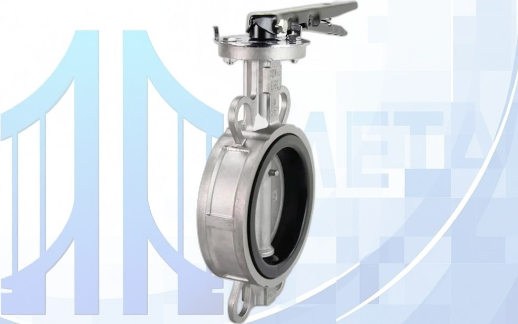Дисковый поворотный затвор Ду100 PN16 с ISO-фланцем F07, квадрат 11х11 вес-4,3