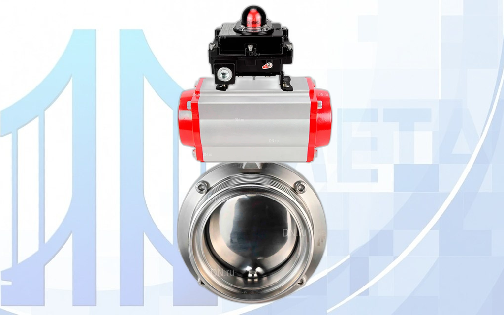 wbv3131x-2w-t-h-pa-da-apl410n-big Дисковый поворотный затвор Ду15 Ру10 с пневмопр. PA-SA-065 и БКВ APL-410N EX вес-4,38