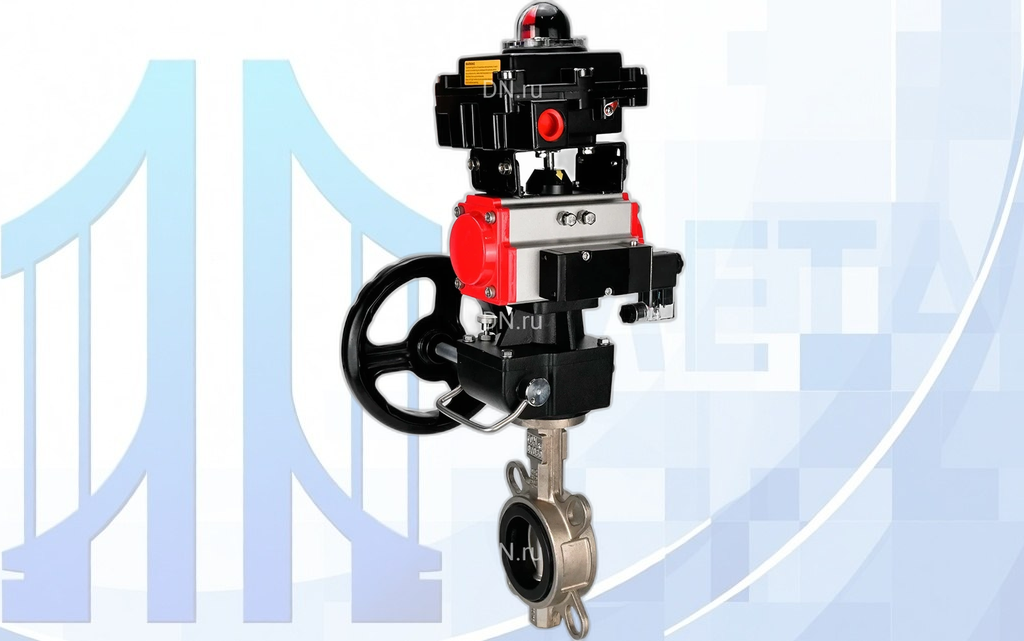wbv3232e-2w-fb-epdm-da-4m310-220-apl410n-ex-hdm-dn-1-new Дисковый поворотный затвор Ду300 Ру16 с пн.прив PA-DA-140, пн.расп 4М310-08 220В NAMUR, БКВ APL-410N EX и руч. дублером MON4-1200-T54-ISO вес-55,95