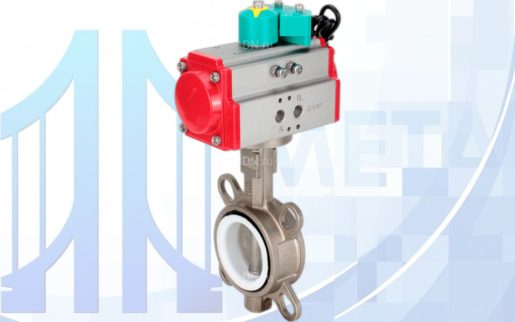 Дисковый поворотный затвор DN80 PN16 с пн/пр PA-DA-083 и магнитным переключателем ALS200D вес-5,84