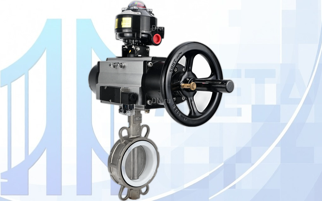 wbv3232p-2w-fb-pa-da-105-1-4m310-08-apl-510n-ex-dn-1 Дисковый поворотный затвор Ду125 Ру16 с пн/пр. PA-DA-105-1 2-го действия, пн/распр. 4М310-08 220В NAMUR, БКВ APL-510N EX вес-16,22