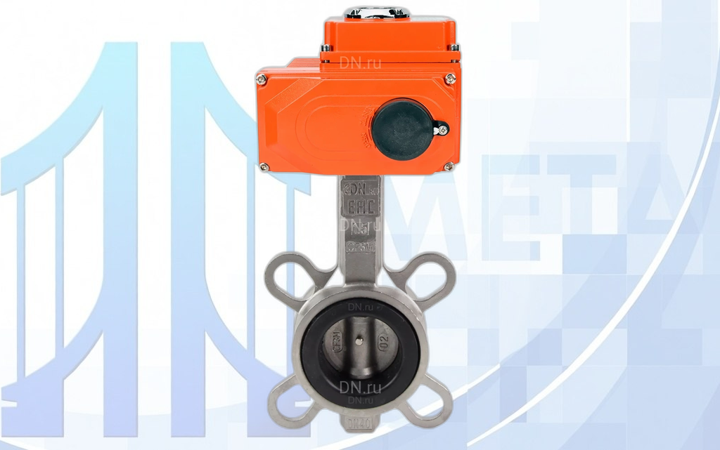 wbv3232x-2w-hark-big Дисковый поворотный затвор DN100 PN16 с электропр. QT-N-020EM-O1-220VAC-У1 220В HARK вес-13