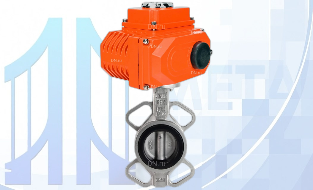Дисковый поворотный затвор DN100 PN16 с электропр. QT-N-015EM-О1-220VAC-У1 220В HARK вес-8,7