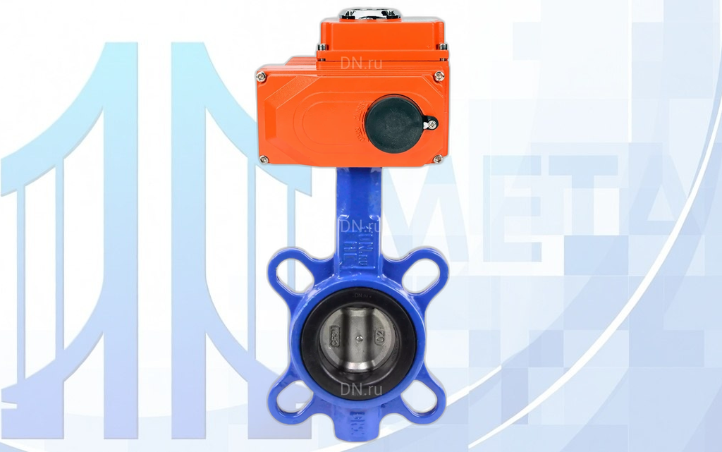 Дисковый поворотный затвор DN200 PN16 с э/пр. QT-N-030EM-O1-220VAC-У1 220В HARK вес товара-20,4