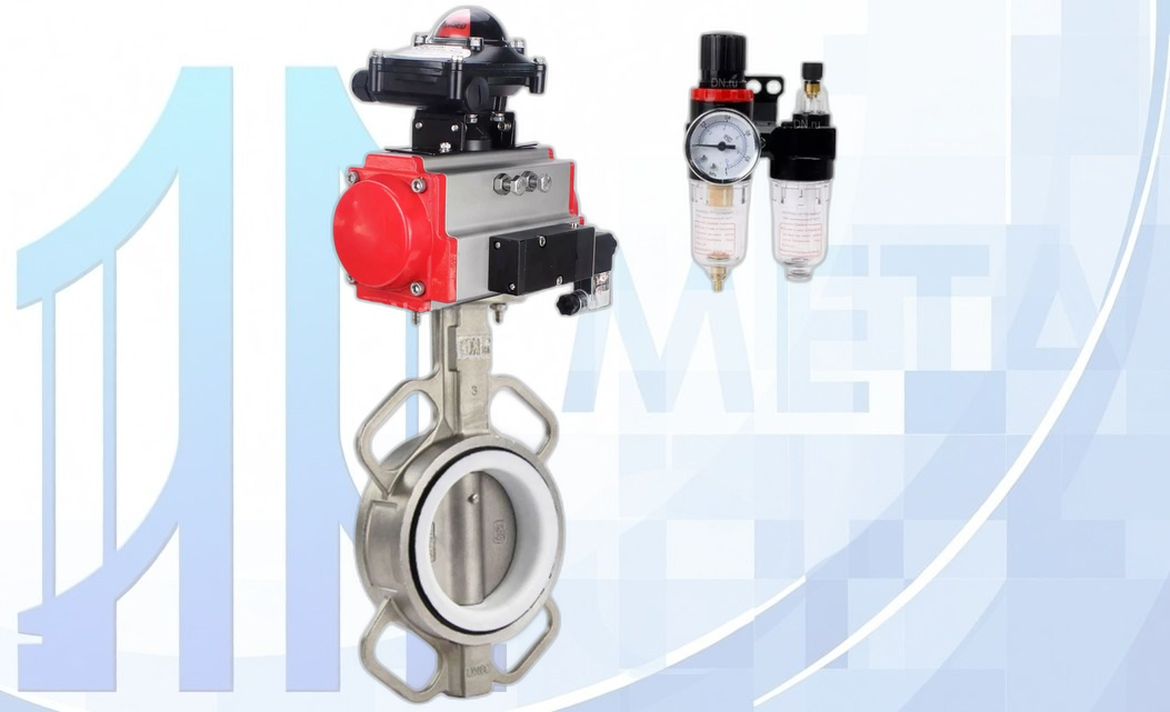 Дисковый поворотный затвор DN250 PN16 с п/п PA-DA-140, с пневмораспр. 4V320-10 220В, БКВ APL-410N EX, БПВ AFC2000 вес-32,995