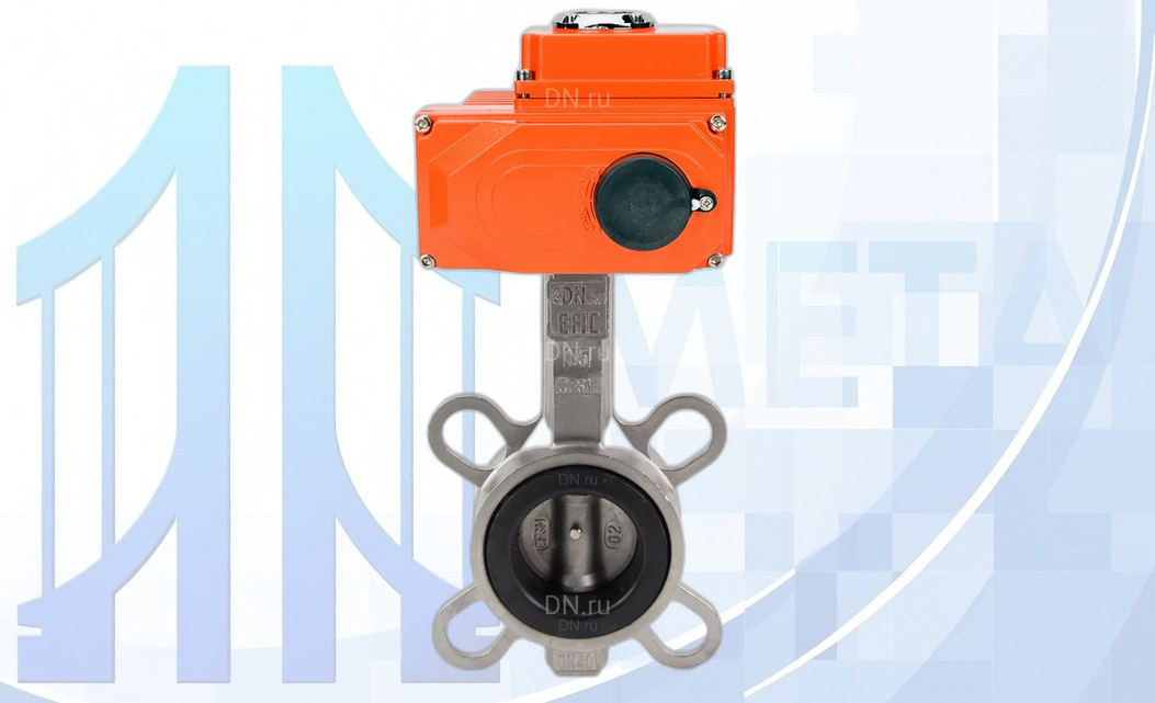 Дисковый поворотный затвор DN150 PN16 с электропр. QT-N-030EM-O1-220VAC-У1 220В HARK вес-15,5