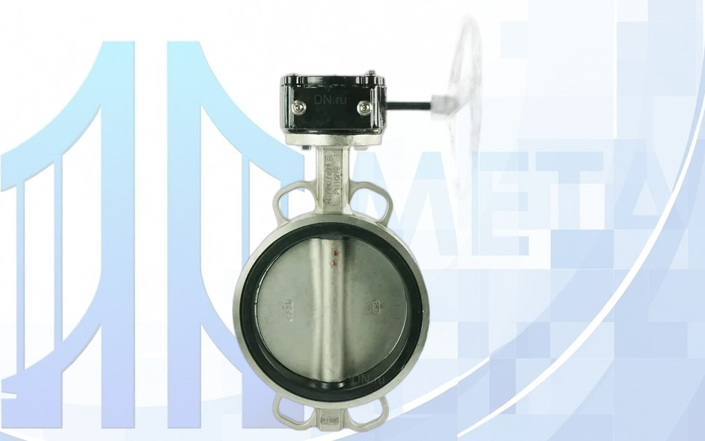 Дисковый поворотный затвор DN100 PN16 с редуктором RDN RQN2-150Z-T24 вес-6,48
