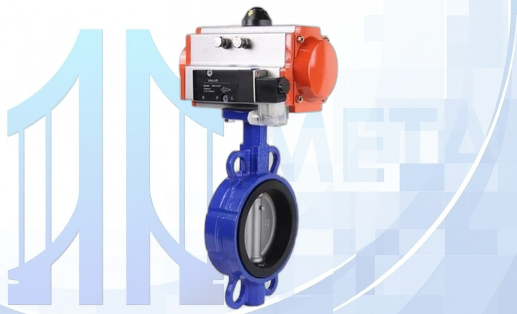 Дисковый поворотный затвор DN125 PN16 с пн/пр PA-SA-130 с возр. пружинами, с пн/распр. 4V320-08 220В вес товара-16,5