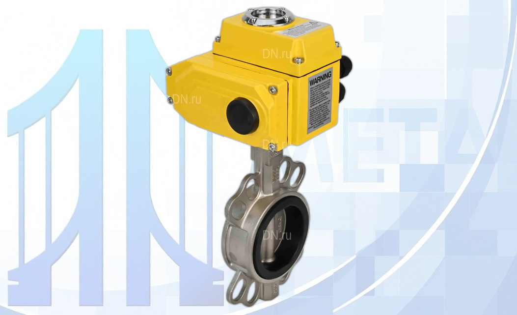 Дисковый поворотный затвор DN125 PN16 с электропр. QT-N-010EM-O1-220VAC-У1 220В вес-9,8