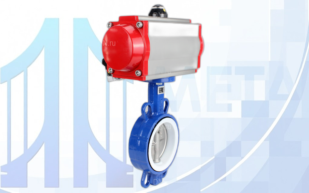 Дисковый поворотный затвор DN250 PN16 с пн/пр PA-DA-140 2-го действия, с пнраспр. 4V320-08 220В вес товара-31,5