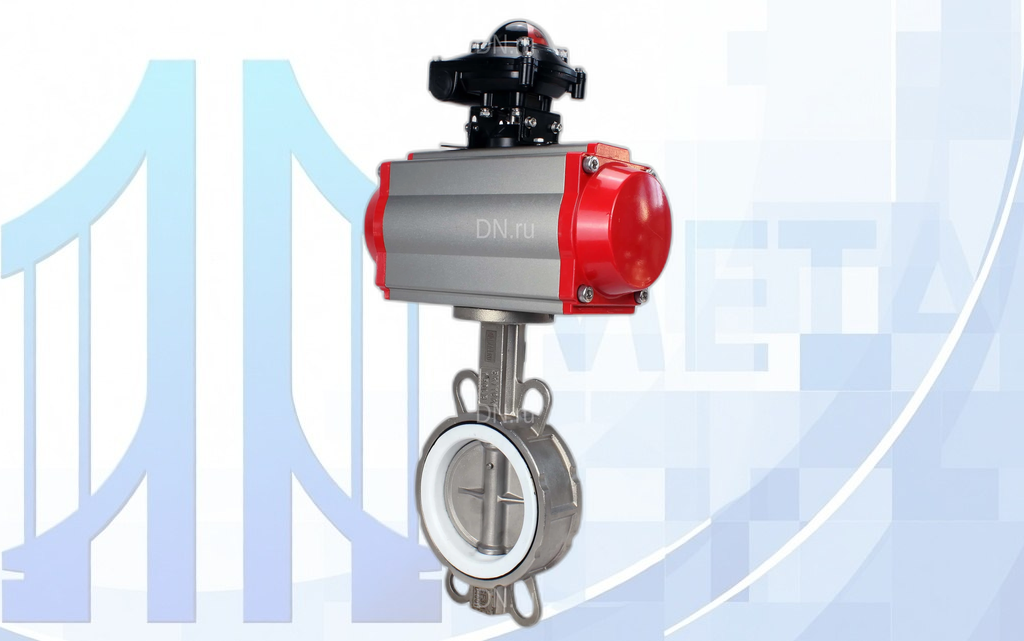 zatvor_s_pnevmo20_08_220v_apl_210n_dn100_2 Дисковый поворотный затвор Ду100 Ру16 с пневмопр. PA-DA-083 и БКВ APL-210N вес-7,72