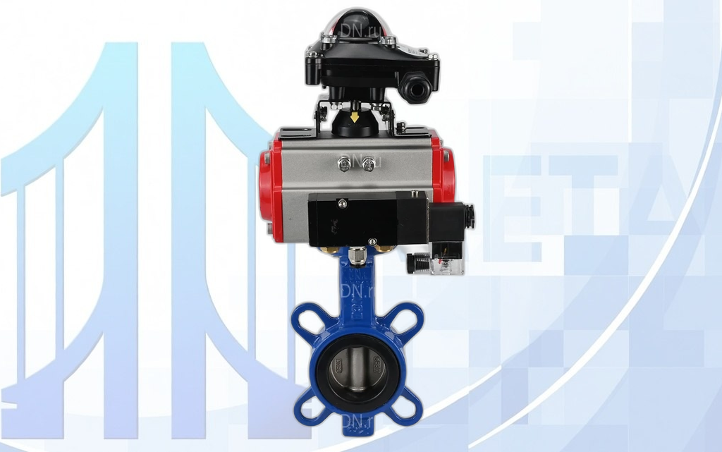 zatvor_s_pnevmoprivodom_wcb_316l_epd08_220v_apl_210n_dn50_1 Дисковый поворотный затвор DN50 PN16 с пн/пр PA-DA-065 2-го действия, с пн/распр. 4V320-08 220В, с БКВ APL-210N вес товара-5,42