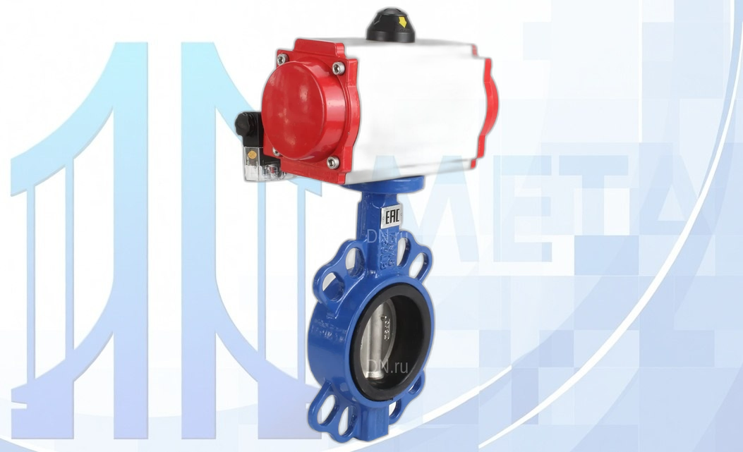 Дисковый поворотный затвор Ду80 PN16 с пн/пр PA-DA-065 2-го действия, с пн/распр. 4V320-08 220В вес-5,8